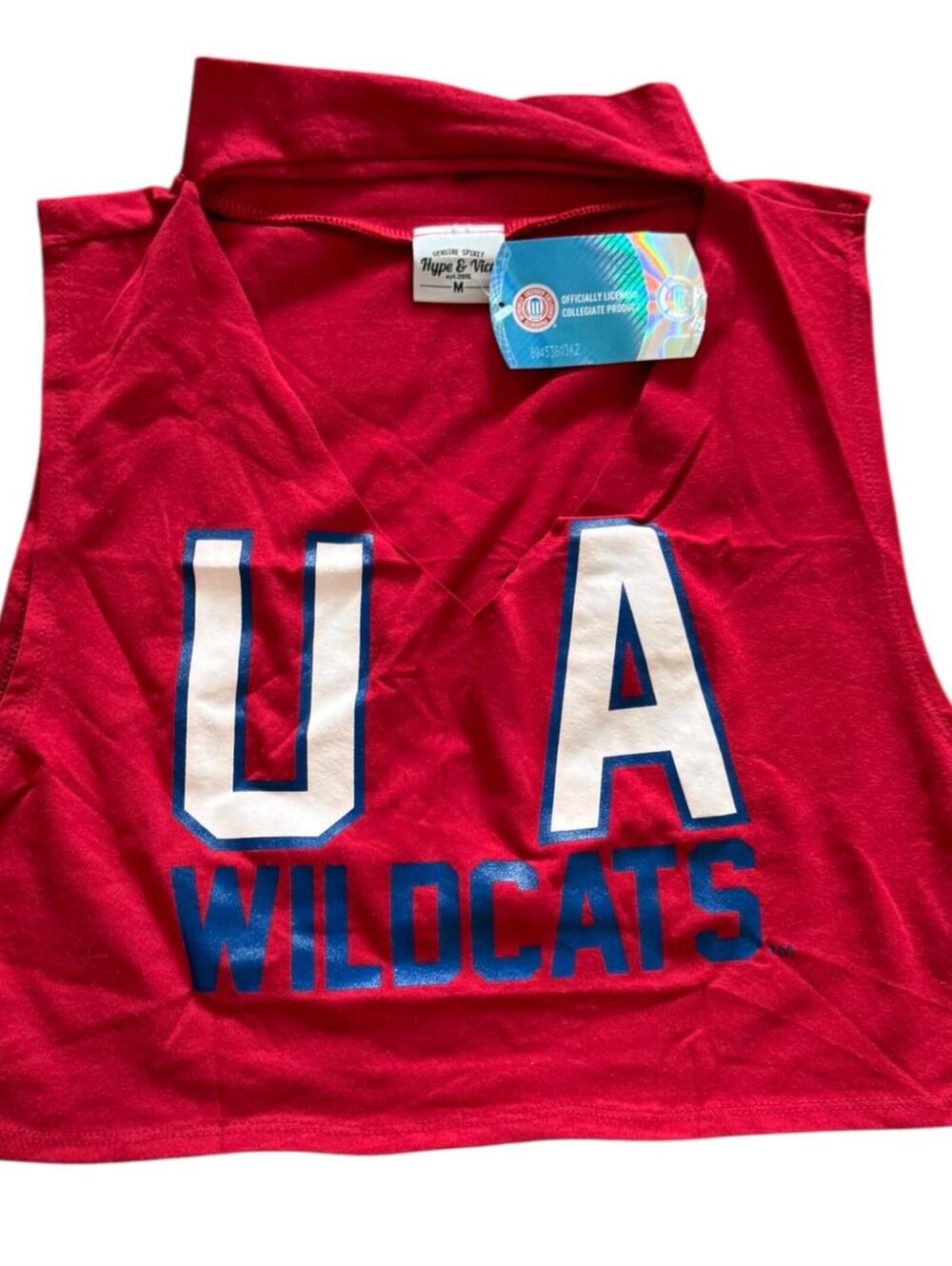 Hype & Vice University of Arizona Wildcats red cropped sleeveless top M